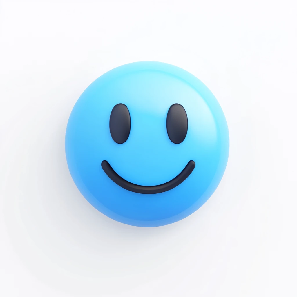 A simple minimalist smiley face icon